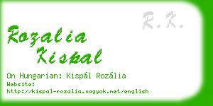 rozalia kispal business card